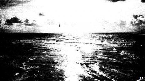 Undated handout photo issued by The National Archives of a photograph of a UFO taken from Blackpool Pier, Lancashire, October 2008