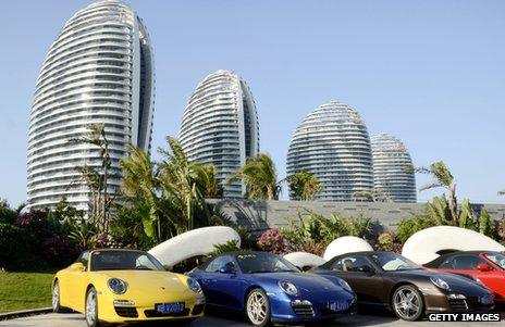 Cars parked in Hainan