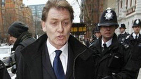 Eric Joyce on his way to the magistrates court in London