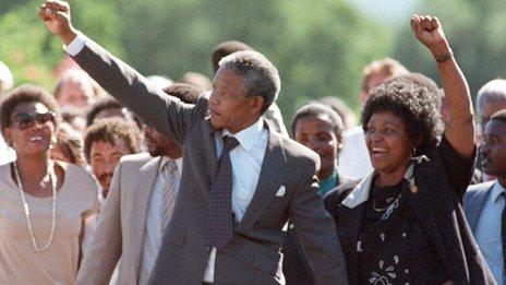 Nelson Mandela and Winnie Madikizela-Mandela