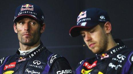 Mark Webber and Sebastian Vettel