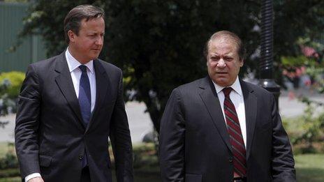 David Cameron and Nawaz Sharif