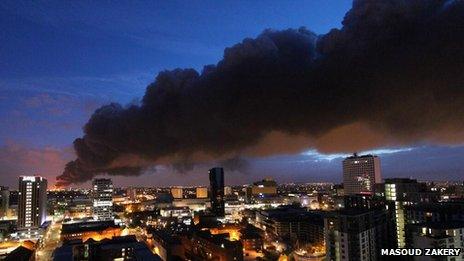 Smoke seen across Birmingham