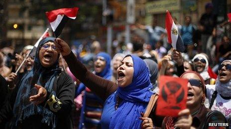 Protesters in Tahrir Square demand resignation of Mohammed Morsi (1 July 2013)