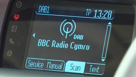 Radio digidol mewn car