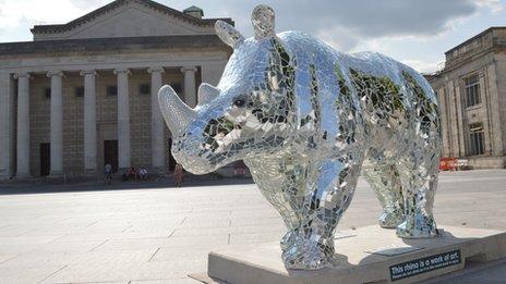 Rhino in Guildhall Square