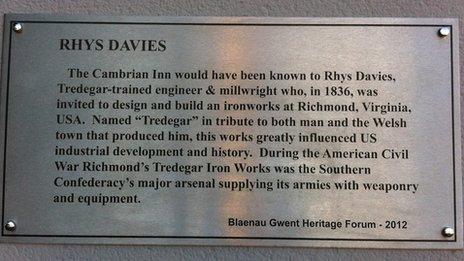Rhys Davies plaque