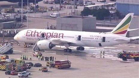 Ethiopian Airlines' 787 at Heathrow