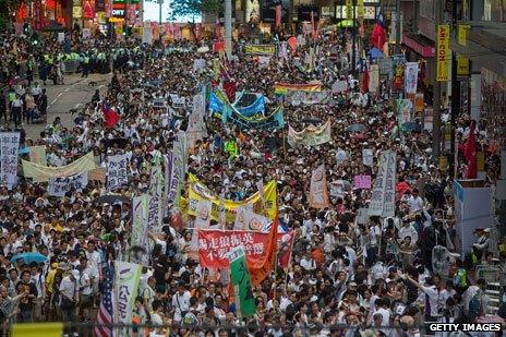 Протест 1 июля, гонконг, 2013