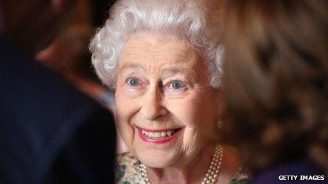 The Queen at a Buckingham Palace reception