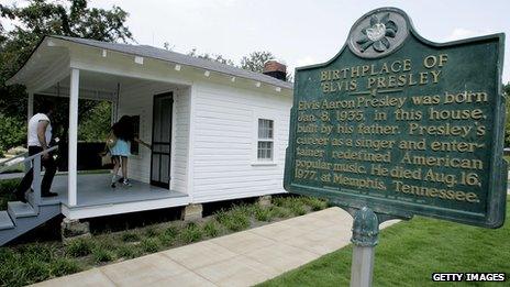 Elvis's birthplace in Tupelo, Mississippi