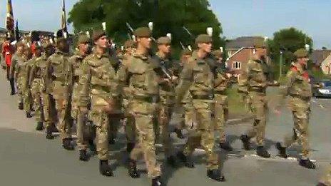 Regiment marching