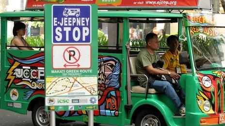 E-jeepney stop