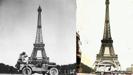 Jeepney at Eiffel Tower
