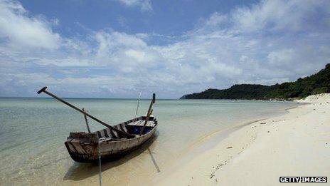 A deserted beach on Phu Quoc