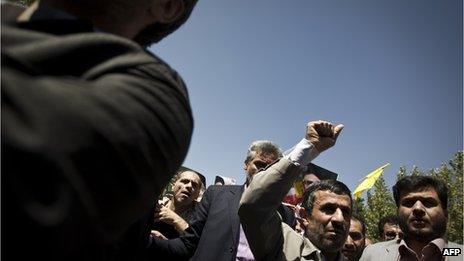 President Ahmadinejad attending 2010 Jerusalem Day rally