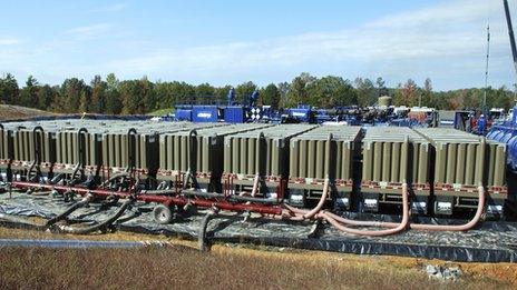 fracking water trucks