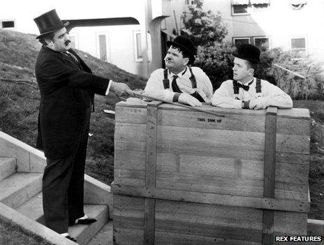 Laurel and Hardy in The Music Box