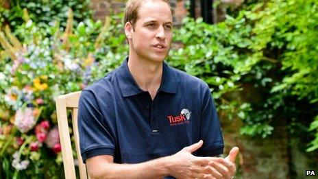 Undated handout photo issued by ITV of the Duke of Cambridge during his first interview since the birth of Prince George for a documentary