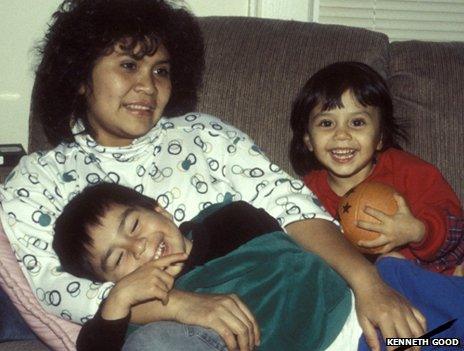 Yarima, David and Vanessa at home in the US