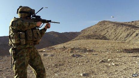 File photo: Australian soldier in Afghanistan