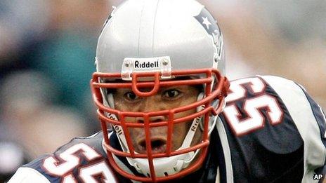 October 2007 file photo of New England Patriots linebacker Junior Seau