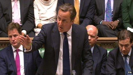 David Cameron speaks during a debate on Syria in the House of Commons