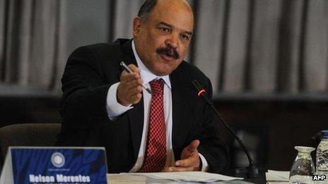 Venezuela's Finance Minister Nelson Merentes