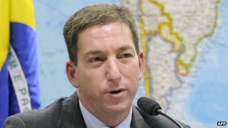 Glenn Greenwald testifying before the Brazilian Senate's foreign relations committee on 6 August, 2013