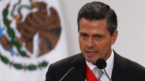 Mexico's President Enrique Pena Nieto addresses the audience during his annual state of the union address in Mexico City on September 2, 2013