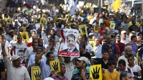 Muslim Brotherhood and Morsi supporters protest in Cairo (6 September 2013)