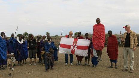 Jonny Blair with Masai