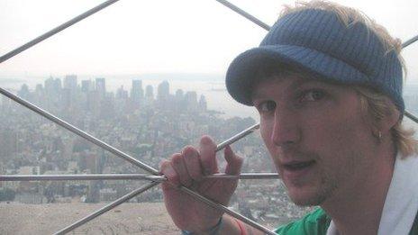 Jonny Blair overlooking Manhattan