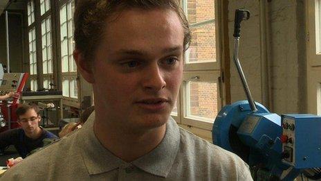 Rhys, a British apprentice with Siemens