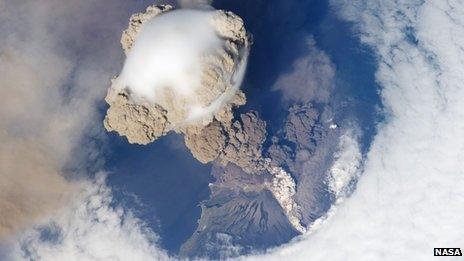 Volcano from space