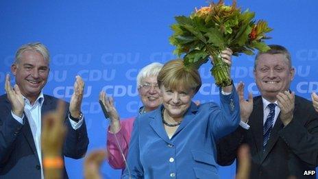 Angela Merkel Celebrates After German Election Win - BBC News