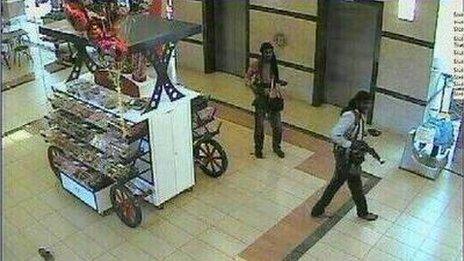 Image purporting to show militants in Nairobi's Westgate shopping centre