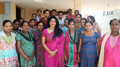 Dr Nayna Patel (front centre) and surrogate mothers