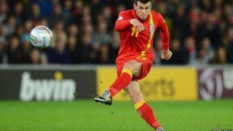 Gareth Bale yn chwarae i Gymru