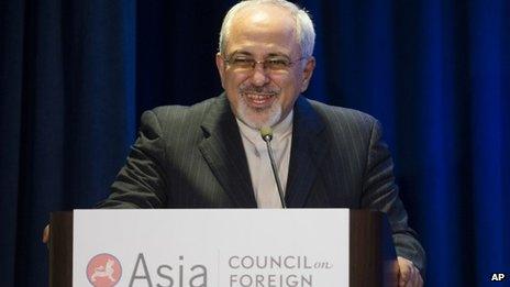 Iranian Foreign Minister Javad Zarif speaks about his meeting with John Kerry, 26 September 2013