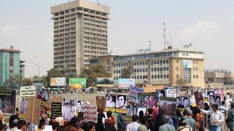 A meeting in Kabul to remember the victims of political violence
