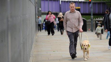 Blind people are reluctant to leave home due to "dreadful" pavements