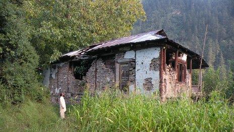 Ruined house in the Neelum valley