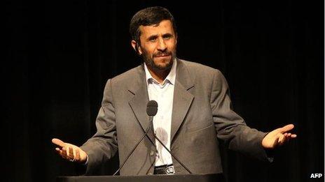 The former Iranian president, Mahmoud Ahmadinejad