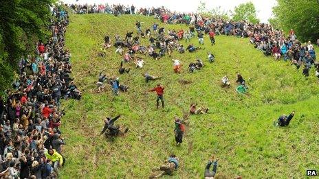 Cheese rolling on Cooper's Hill, Gloucester
