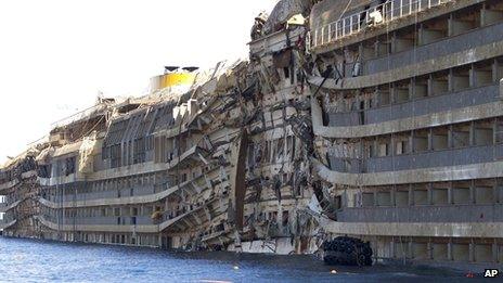 The wreck of the Costa Concordia