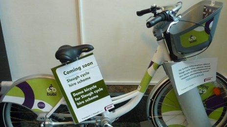 One of the Slough bikes for hire