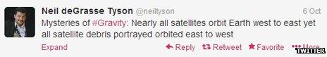 One of Neil deGrasse Tyson's tweets