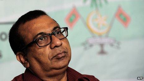 Election commission head Fuwad Thowfeek