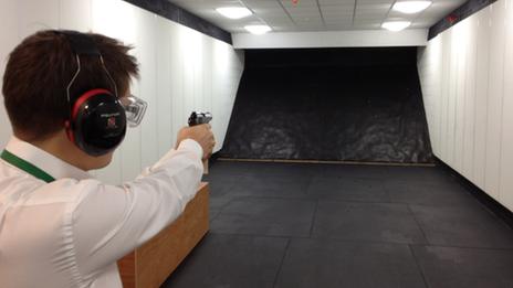 Greg Taylor on the shooting range at the NABIS